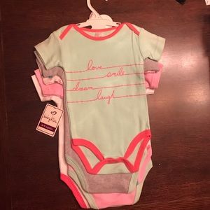 4 piece girls onesie set 6-9 months NWT
